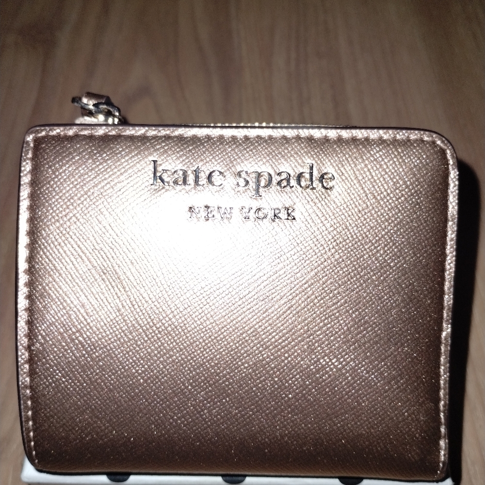 Kate Spade Rose Gold Leather Wallet NWT